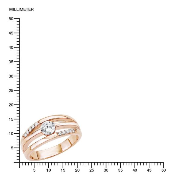 s.Oliver Damen Ring aus 925 Sterling Silber rosévergoldet