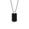 s.Oliver Herren Kette mit Dog-Tag Anhänger in schwarz