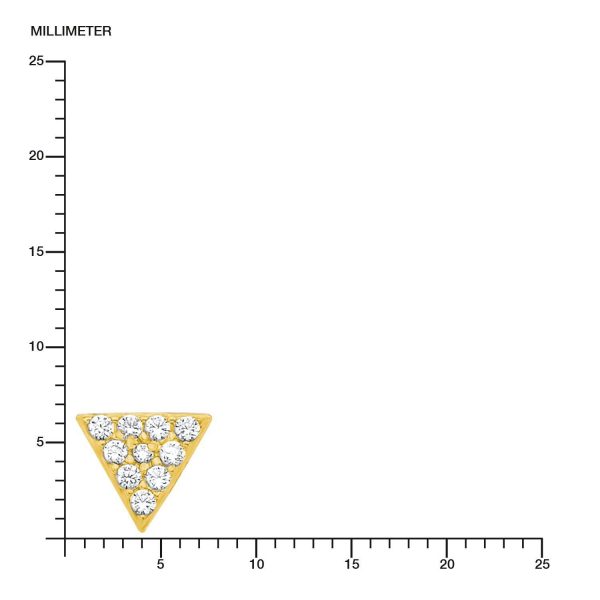 s.Oliver Damen-Ohrstecker Dreiecke Geometrie 925 Sterling Silber gelbvergoldet Zirkonia weiß