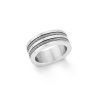 s.Oliver Herren Ring mit Drahtelementen, Edelstahl