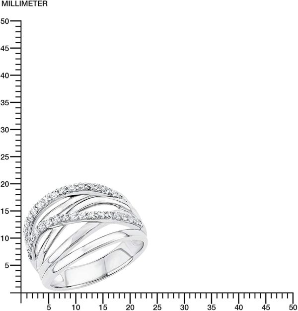 s.Oliver Damen Ring aus 925 Sterling Silber besetzt mit Zirkonia