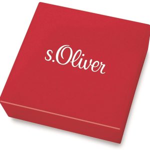 s.Oliver Herren Lederarmband mit Edelstahl Elementen