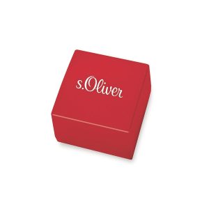 s.Oliver Damen Ohrstecker gold, schwarz