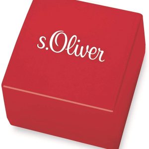 s.Oliver Damen Ohrringe Edelstahl, oval, besetzt mit Swarovski Kristallen