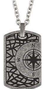 s.Oliver Herren Kette Dog-Tag mit Kompass Motiv