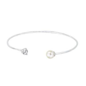 s.Oliver Armreif mit Zirkonia-Stein und Perle