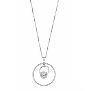s.Oliver Damen-Halskette mit Kreis Anhängern und Swarovski Kristallen