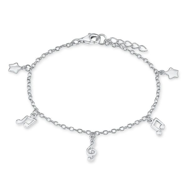 s.Oliver Kinder Armband mit Notenschlüsseln in 925 Sterling Silber