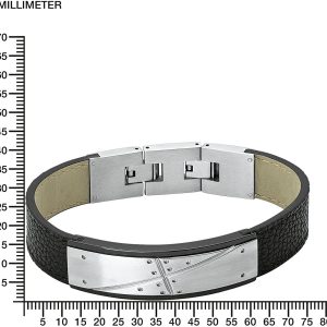 s.Oliver Herren Armband mit Edelstahl Platte