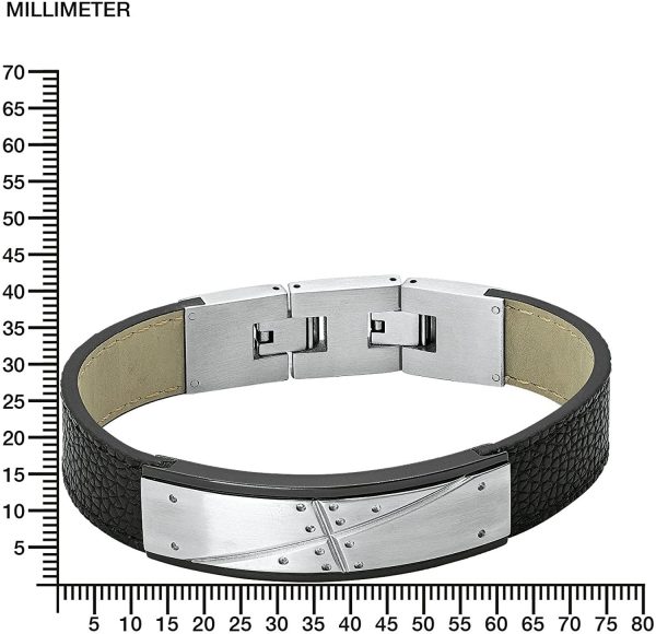 s.Oliver Herren Armband mit Edelstahl Platte