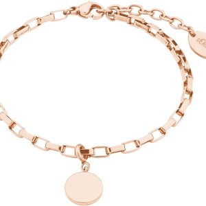 s.Oliver Damen Armband Edelstahl RosÃ©