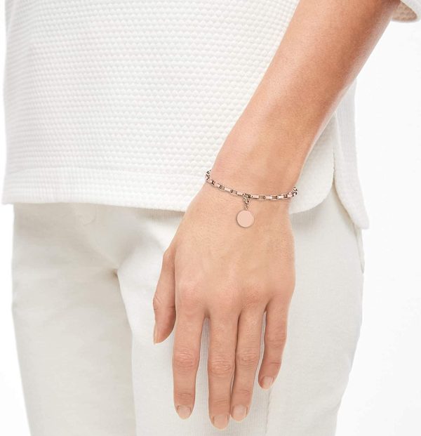 s.Oliver Damen Armband Edelstahl RosÃ©