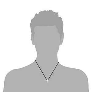 s.Oliver Herren Kreuzkette aus Leder und Edelstahl