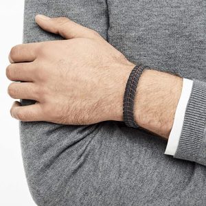 s.Oliver Herren Echtschmuck Lederarmband Edelstahl