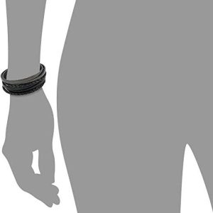 s.Oliver Herren-Armband Edelstahl Leder