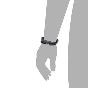 s.Oliver Herren-Armband mehrreihig Edelstahl Leder