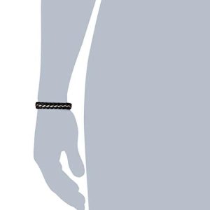 s.Oliver Lederarmband Edelstahlband eingeflochten