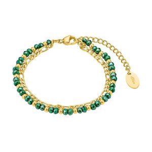 s.Oliver Armband Edelstahl Damen mit Glasperlen