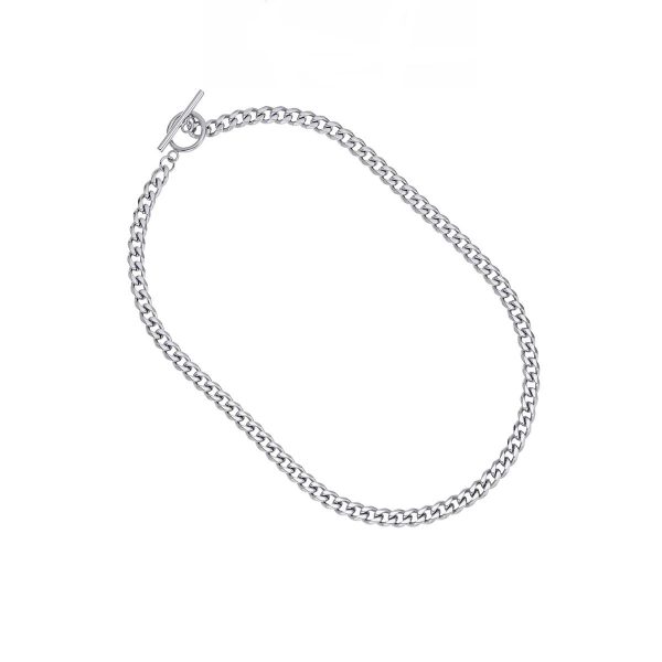 NOELANI Halskette Edelstahl Damen Halsschmuck, 42 cm, Silber, T-Bar