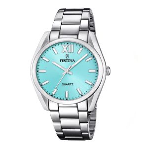Festina Damen Analog Quarz Uhr mit Edelstahl Armband