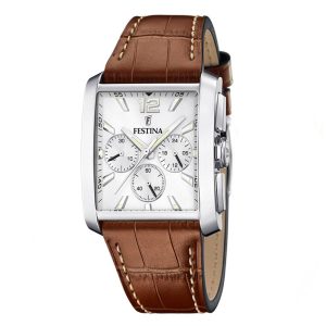 Festina Herren Analog Quarz Uhr mit Leder Armband