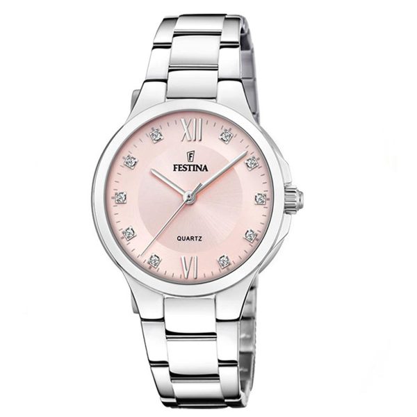 Festina Damen Analog Quarz Uhr mit Edelstahl Armband