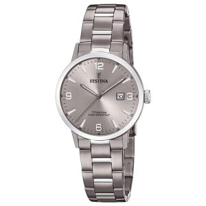 Festina Unisex Erwachsene Analog Quarz Uhr mit Titan Armband