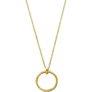 s.Oliver Kette mit Anhänger Edelstahl Damen Halsschmuck, 50+3 cm, Gold