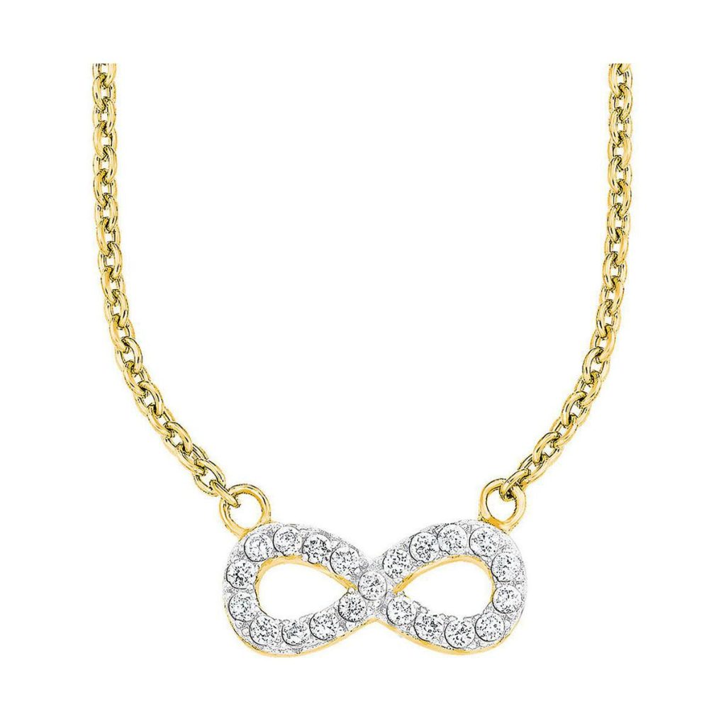 s.Oliver Damen Kette Infinity Anhänger besetzt mit Zirkonia, 925 Silber