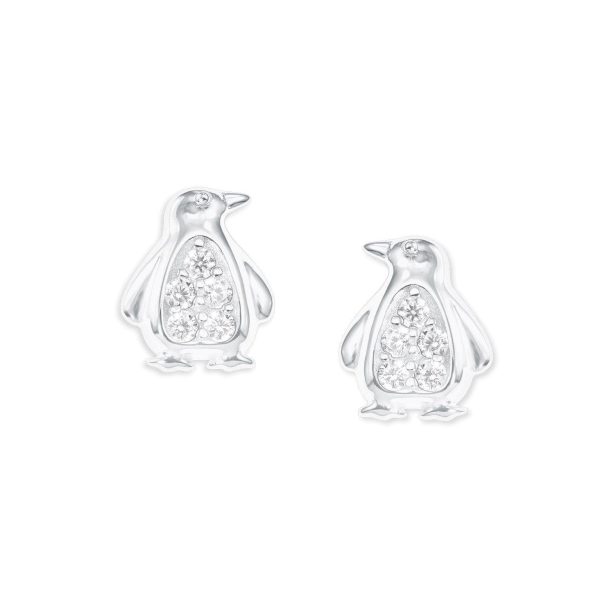 s.Oliver Mädchen-Ohrringe mit Pinguin-Motiv