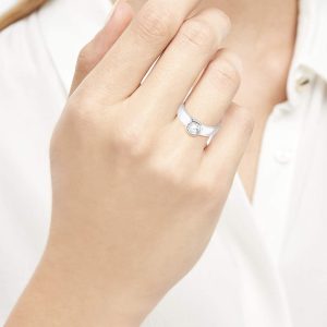 s.Oliver Ring für Damen, Sterling Silber 925, Zirkonia